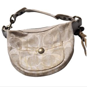Coach Hobo shoulder bag in tan and white